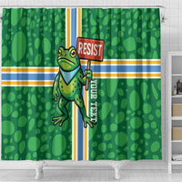 Personalized Resist Portland Frog Shower Curtain Frog Activist Protest City - Wonder Print Shop