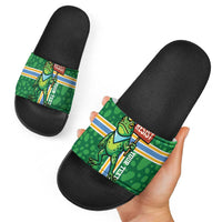 Personalized Resist Portland Frog Slide Sandals Frog Activist Protest City - Wonder Print Shop