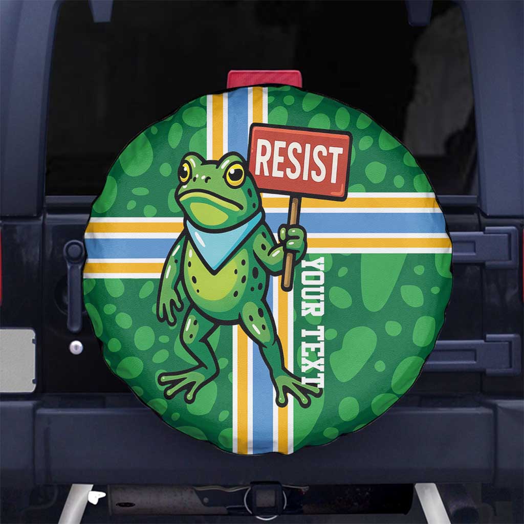 Personalized Resist Portland Frog Spare Tire Cover Frog Activist Protest City - Wonder Print Shop