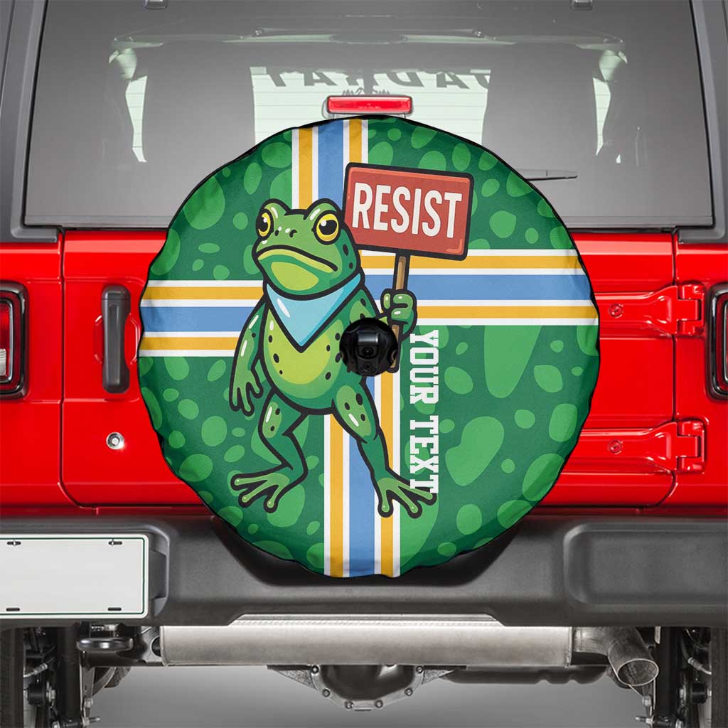 Personalized Resist Portland Frog Spare Tire Cover Frog Activist Protest City - Wonder Print Shop