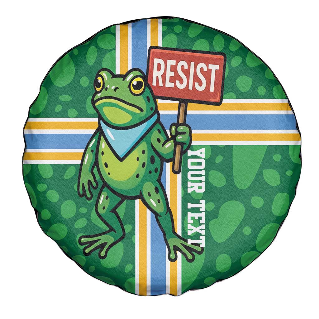 Personalized Resist Portland Frog Spare Tire Cover Frog Activist Protest City - Wonder Print Shop