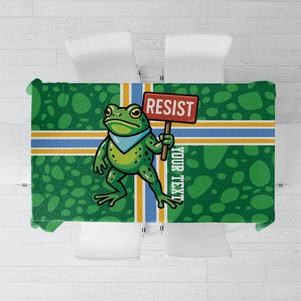 Personalized Resist Portland Frog Tablecloth Frog Activist Protest City - Wonder Print Shop