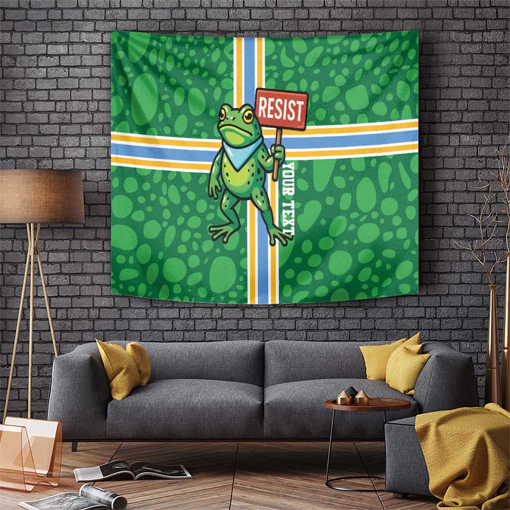 Personalized Resist Portland Frog Tapestry Frog Activist Protest City - Wonder Print Shop