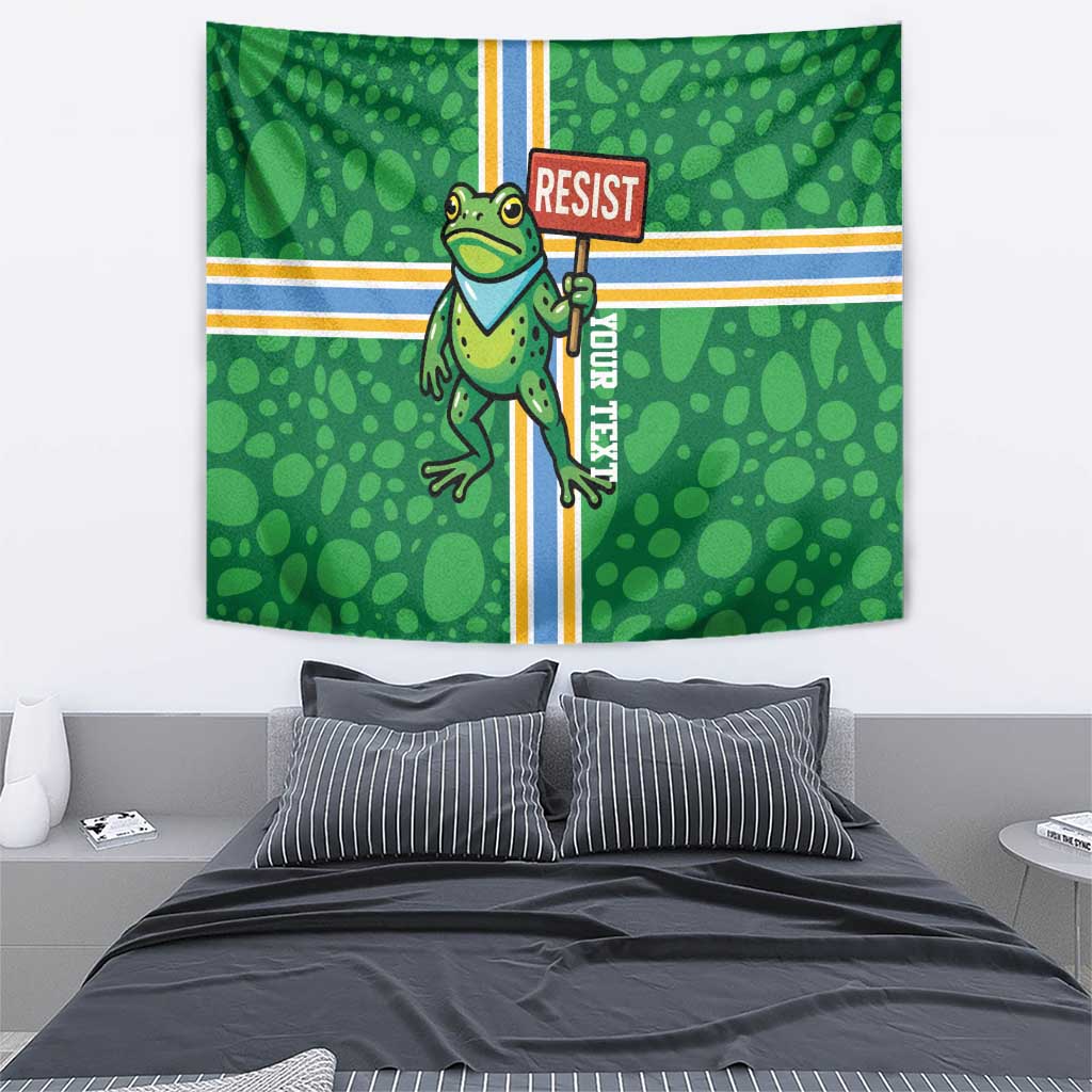 Personalized Resist Portland Frog Tapestry Frog Activist Protest City - Wonder Print Shop