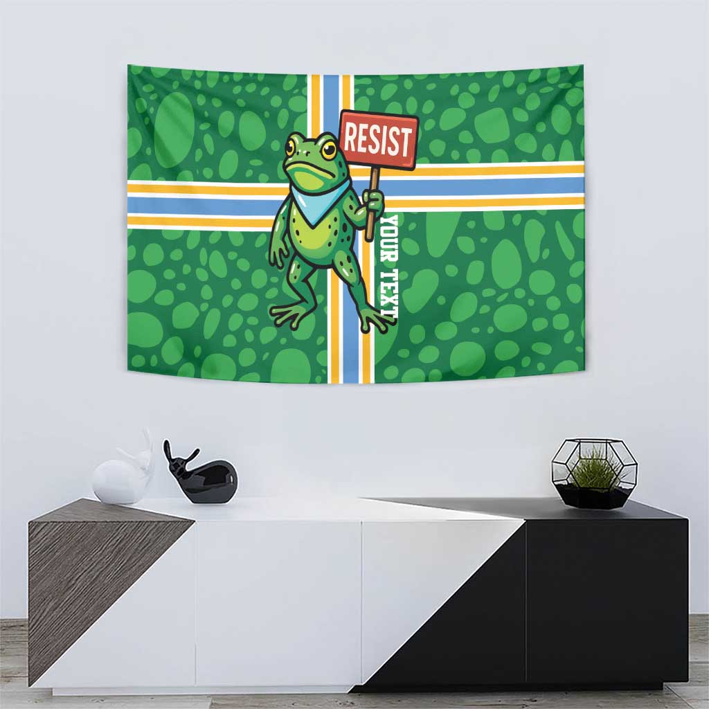 Personalized Resist Portland Frog Tapestry Frog Activist Protest City - Wonder Print Shop