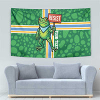 Personalized Resist Portland Frog Tapestry Frog Activist Protest City - Wonder Print Shop
