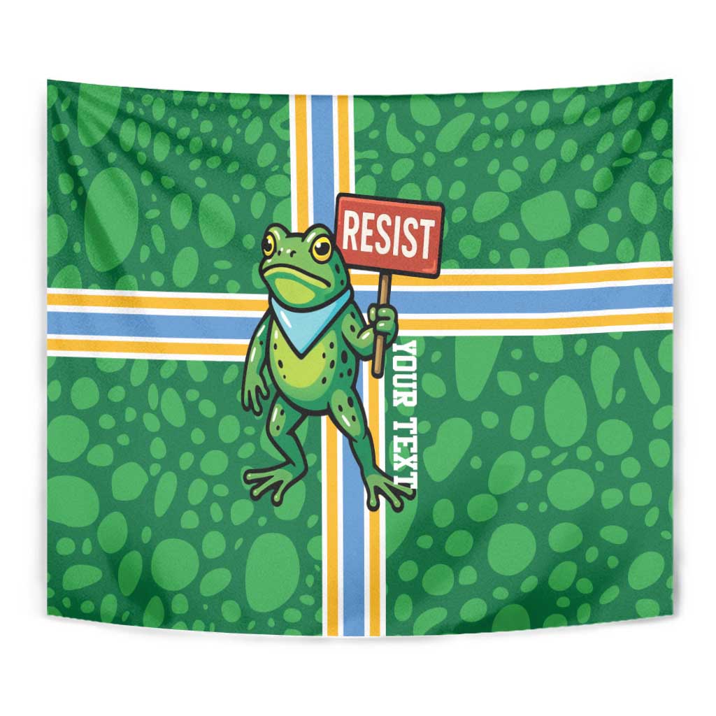 Personalized Resist Portland Frog Tapestry Frog Activist Protest City - Wonder Print Shop