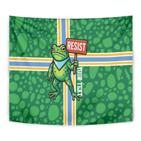 Personalized Resist Portland Frog Tapestry Frog Activist Protest City - Wonder Print Shop