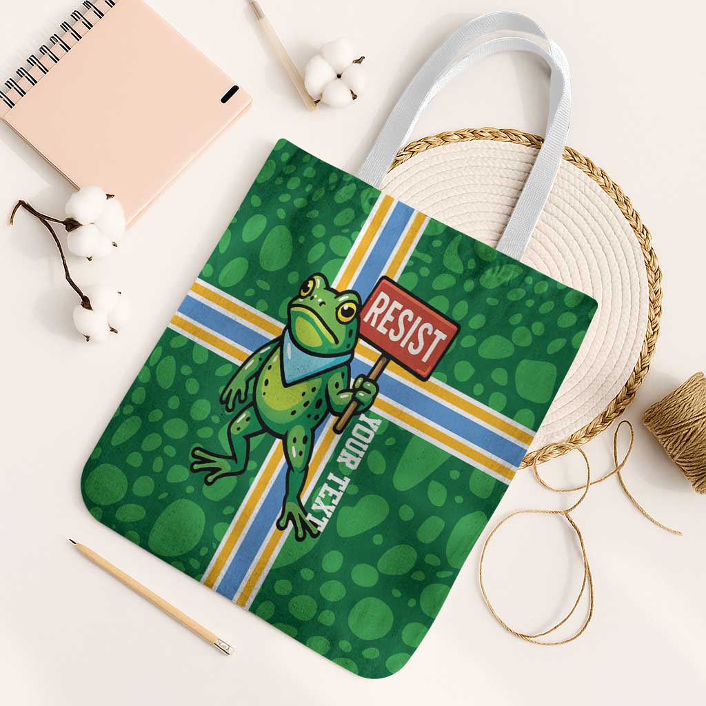 Personalized Resist Portland Frog Tote Bag Frog Activist Protest City - Wonder Print Shop
