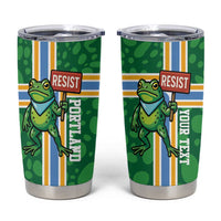 Personalized Resist Portland Frog Tumbler Cup Frog Activist Protest City - Wonder Print Shop