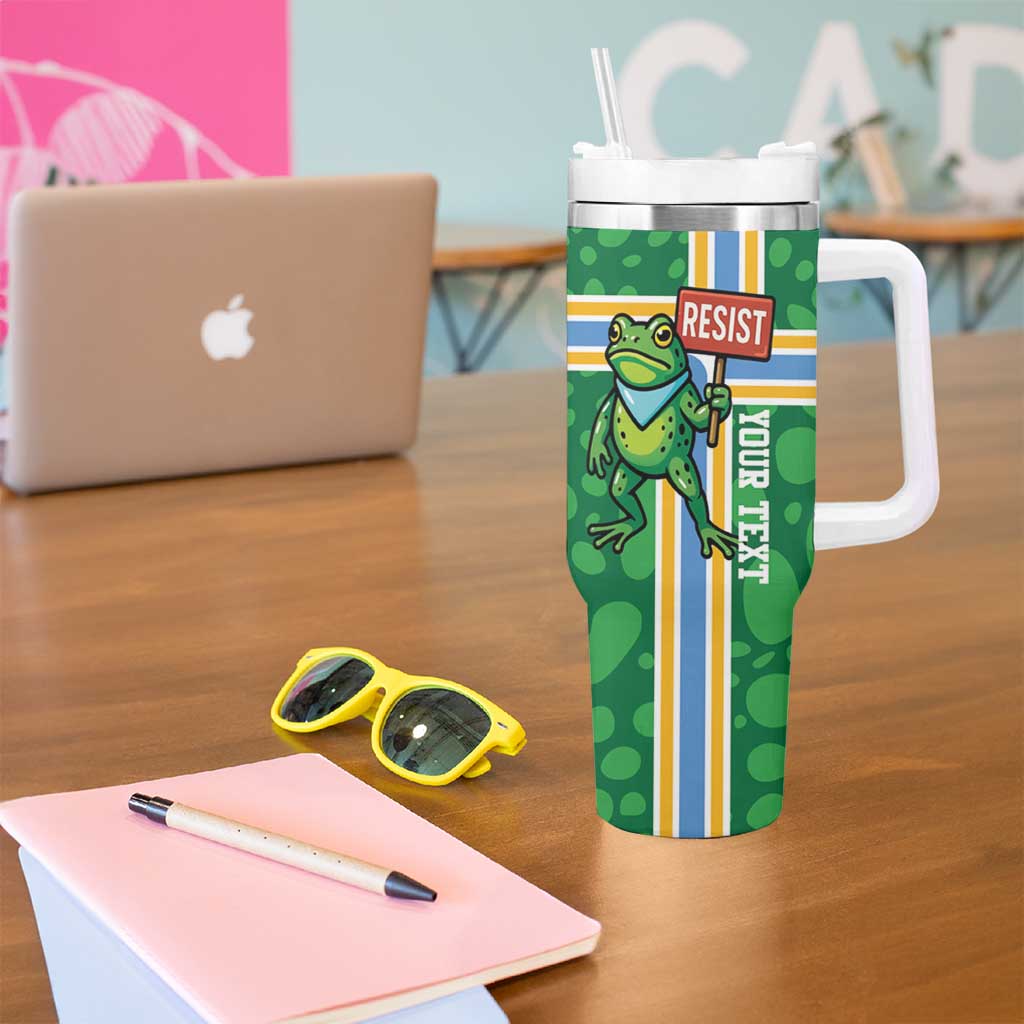 Personalized Resist Portland Frog Tumbler With Handle Frog Activist Protest City - Wonder Print Shop