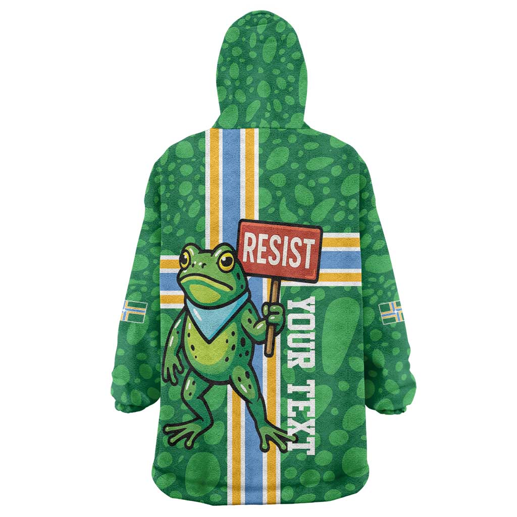 Personalized Resist Portland Frog Wearable Blanket Hoodie Frog Activist Protest City - Wonder Print Shop