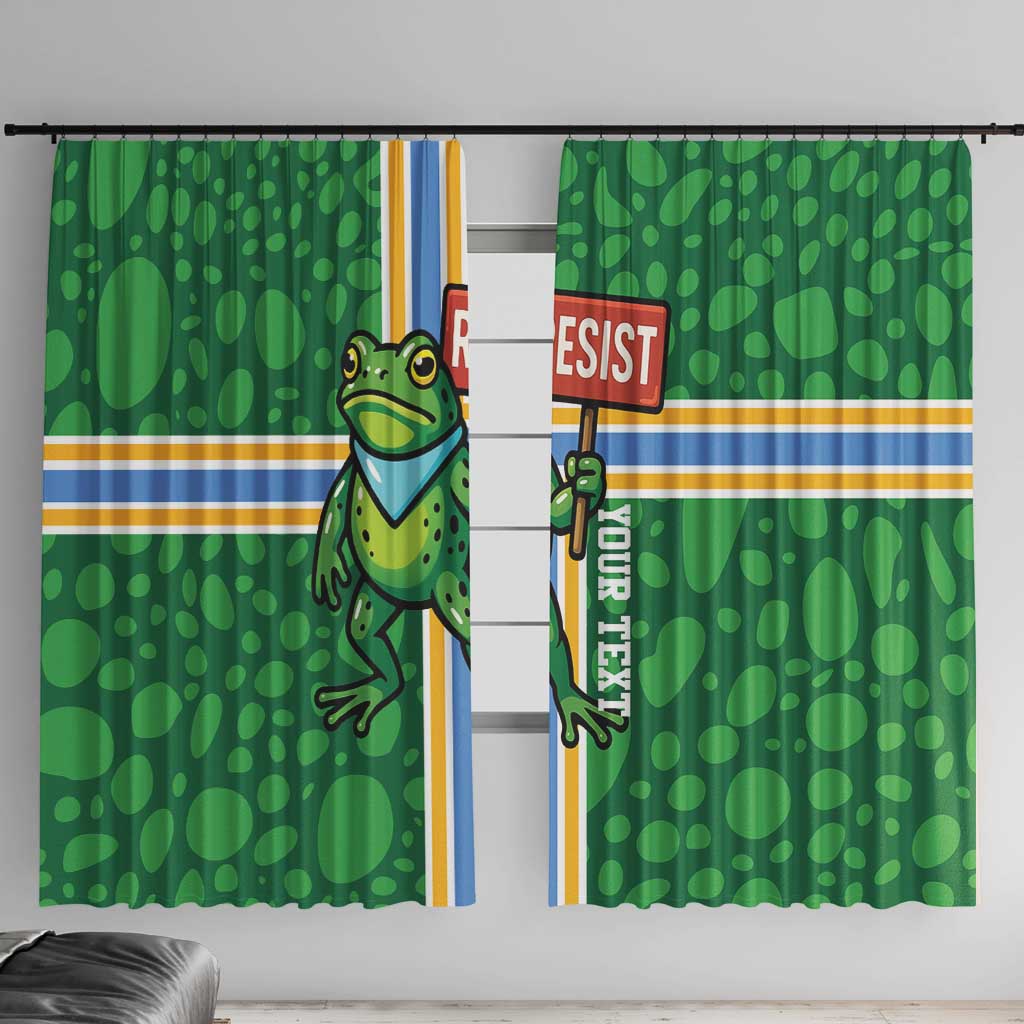 Personalized Resist Portland Frog Window Curtain Frog Activist Protest City - Wonder Print Shop