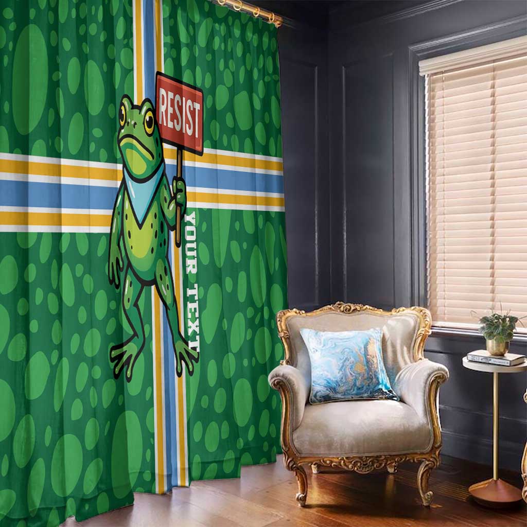 Personalized Resist Portland Frog Window Curtain Frog Activist Protest City - Wonder Print Shop