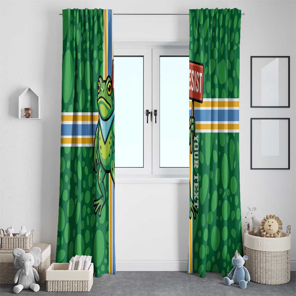 Personalized Resist Portland Frog Window Curtain Frog Activist Protest City - Wonder Print Shop