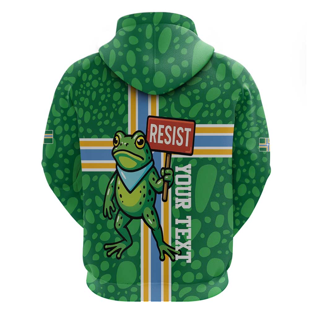 Personalized Resist Portland Frog Zip Hoodie Frog Activist Protest City - Wonder Print Shop