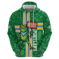 Personalized Resist Portland Frog Zip Hoodie Frog Activist Protest City - Wonder Print Shop