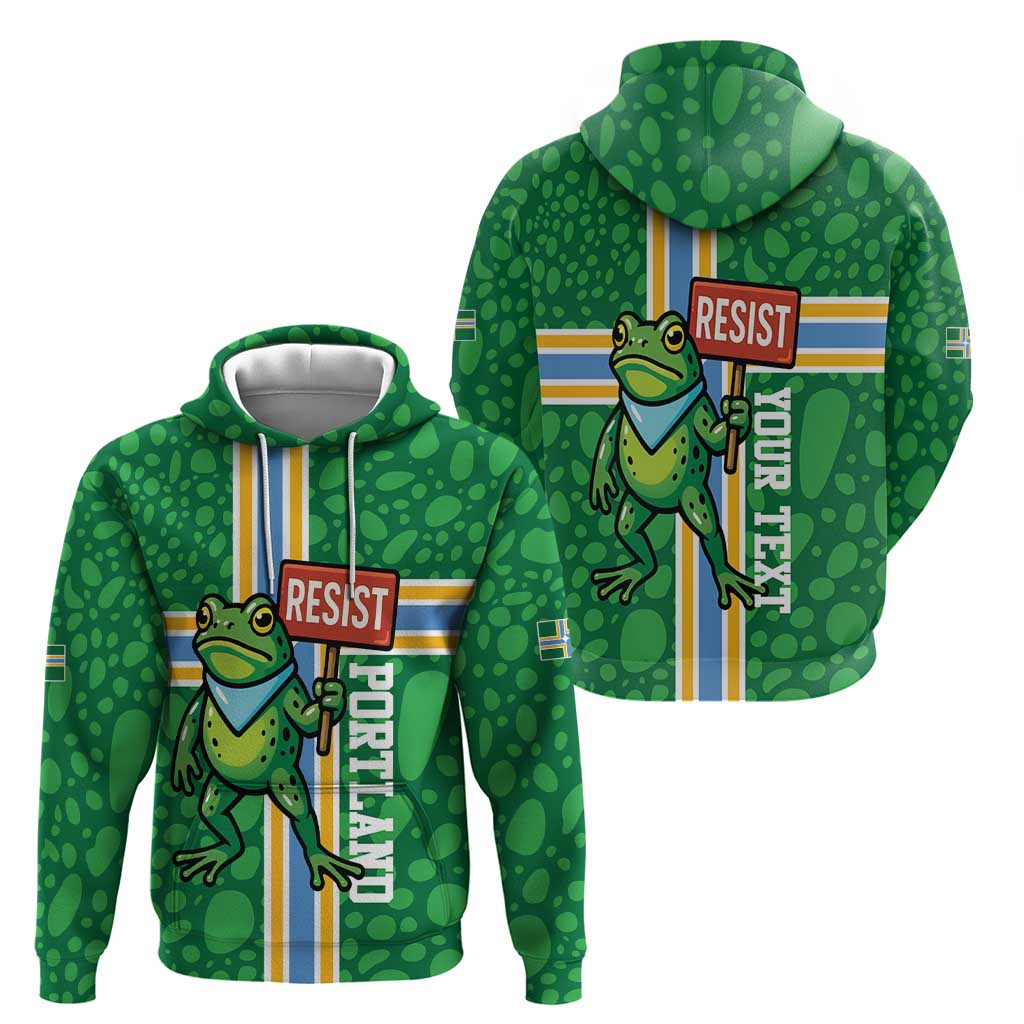 Personalized Resist Portland Frog Zip Hoodie Frog Activist Protest City - Wonder Print Shop