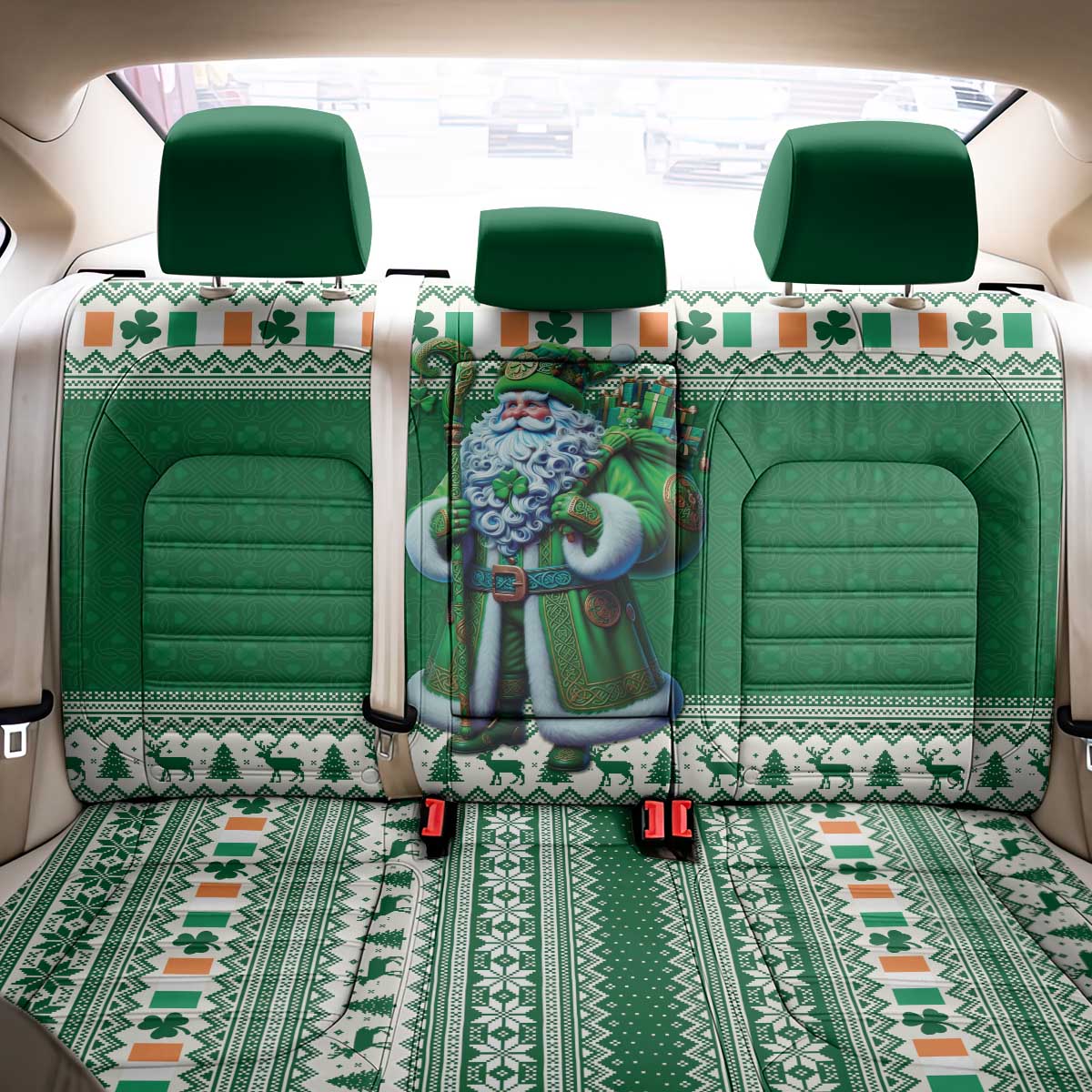 Ireland Christmas Back Car Seat Cover Irish Santa Claus - Wonder Print Shop