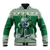 Ireland Christmas Baseball Jacket Irish Santa Claus - Wonder Print Shop
