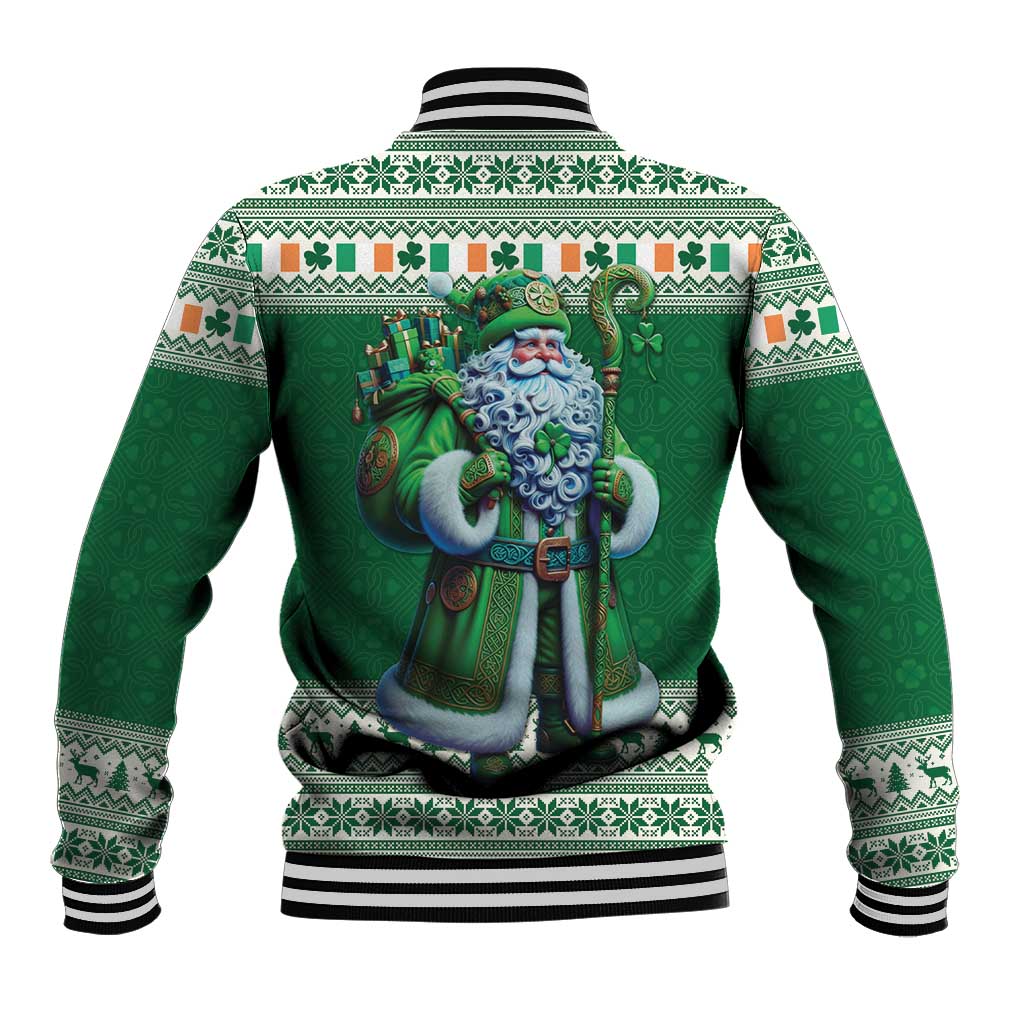 Ireland Christmas Baseball Jacket Irish Santa Claus - Wonder Print Shop