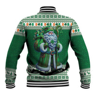 Ireland Christmas Baseball Jacket Irish Santa Claus - Wonder Print Shop