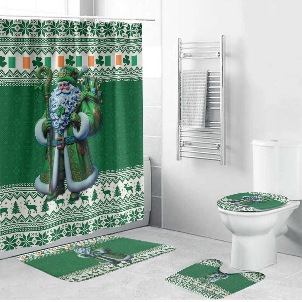Ireland Christmas Bathroom Set Irish Santa Claus - Wonder Print Shop