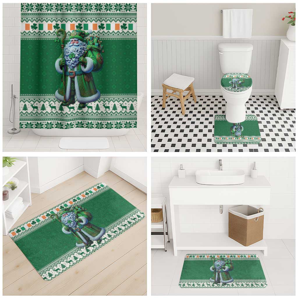 Ireland Christmas Bathroom Set Irish Santa Claus - Wonder Print Shop