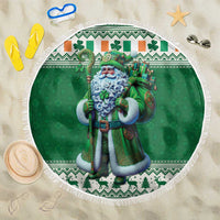 Ireland Christmas Beach Blanket Irish Santa Claus - Wonder Print Shop