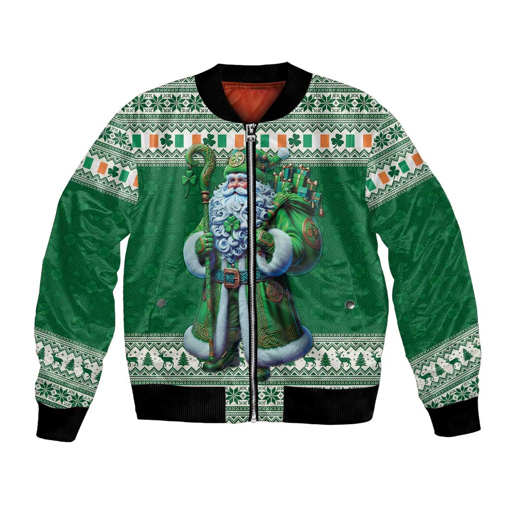 Ireland Christmas Bomber Jacket Irish Santa Claus - Wonder Print Shop