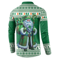 Ireland Christmas Button Sweatshirt Irish Santa Claus - Wonder Print Shop