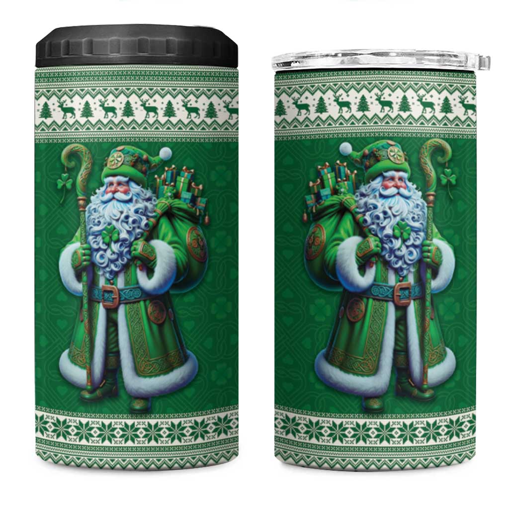 Ireland Christmas 4 in 1 Can Cooler Tumbler Irish Santa Claus - Wonder Print Shop