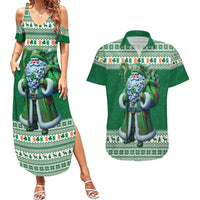 Ireland Christmas Couples Matching Summer Maxi Dress and Hawaiian Shirt Irish Santa Claus - Wonder Print Shop