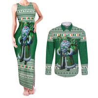 Ireland Christmas Couples Matching Tank Maxi Dress and Long Sleeve Button Shirt Irish Santa Claus - Wonder Print Shop