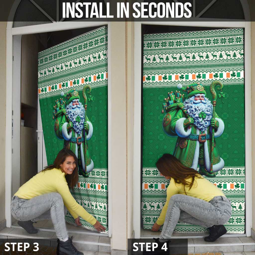 Ireland Christmas Door Cover Irish Santa Claus - Wonder Print Shop