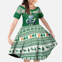 Ireland Christmas Family Matching Long Sleeve Bodycon Dress and Hawaiian Shirt Irish Santa Claus - Wonder Print Shop