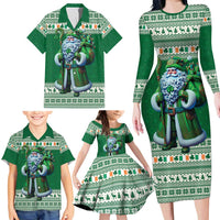 Ireland Christmas Family Matching Long Sleeve Bodycon Dress and Hawaiian Shirt Irish Santa Claus - Wonder Print Shop