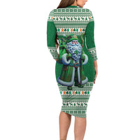 Ireland Christmas Family Matching Long Sleeve Bodycon Dress and Hawaiian Shirt Irish Santa Claus - Wonder Print Shop