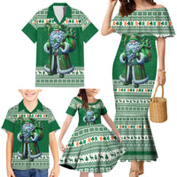 Ireland Christmas Family Matching Mermaid Dress and Hawaiian Shirt Irish Santa Claus - Wonder Print Shop