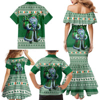 Ireland Christmas Family Matching Mermaid Dress and Hawaiian Shirt Irish Santa Claus - Wonder Print Shop