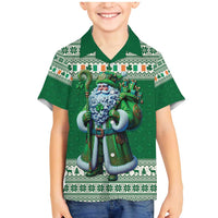 Ireland Christmas Family Matching Mermaid Dress and Hawaiian Shirt Irish Santa Claus - Wonder Print Shop
