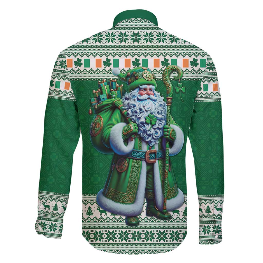 Ireland Christmas Family Matching Off Shoulder Maxi Dress and Hawaiian Shirt Irish Santa Claus - Wonder Print Shop