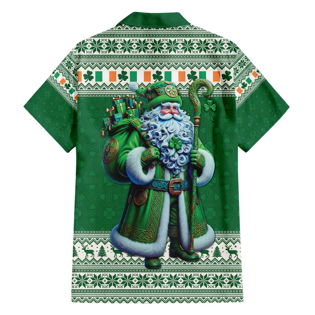 Ireland Christmas Family Matching Puletasi and Hawaiian Shirt Irish Santa Claus - Wonder Print Shop