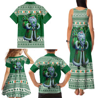 Ireland Christmas Family Matching Tank Maxi Dress and Hawaiian Shirt Irish Santa Claus - Wonder Print Shop