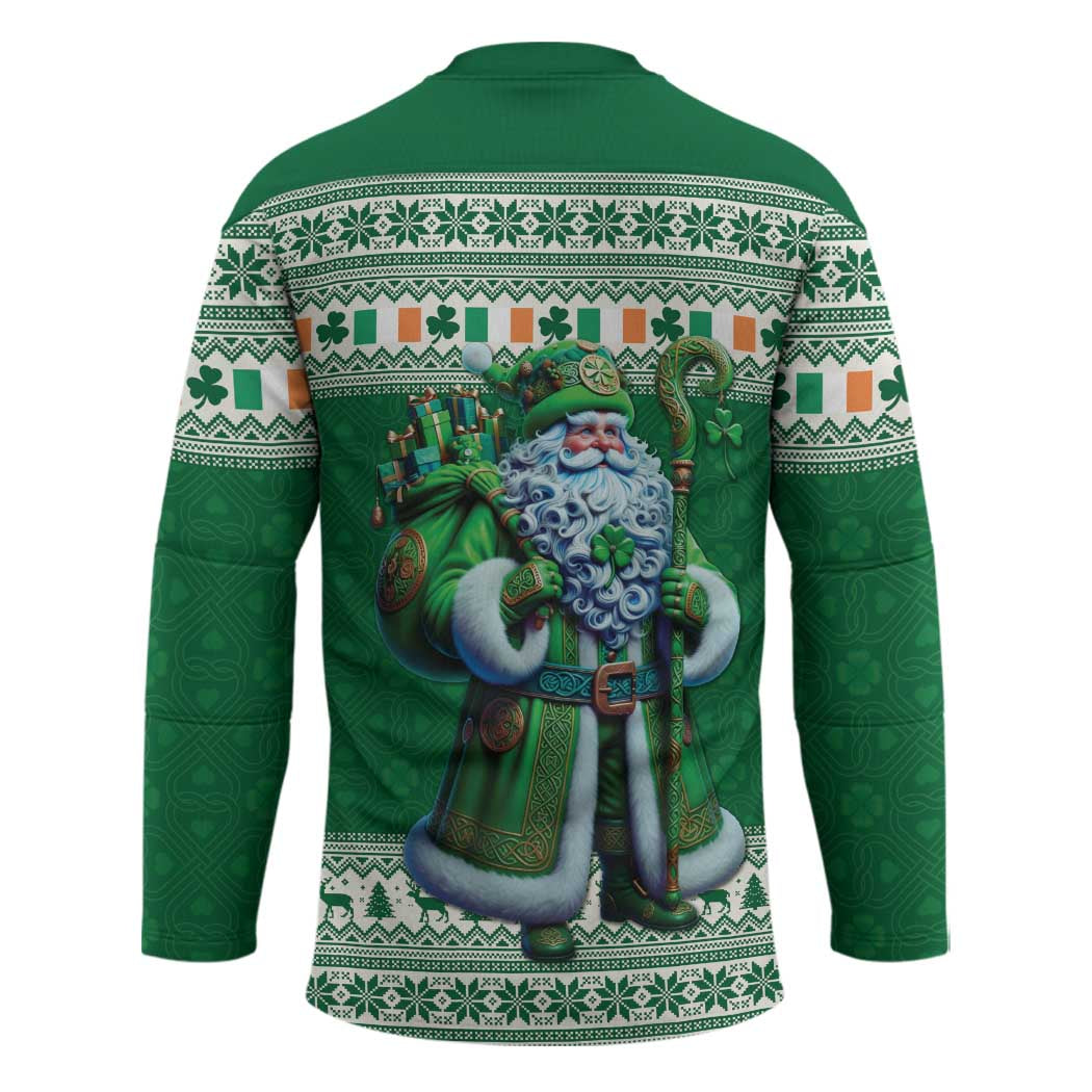 Ireland Christmas Hockey Jersey Irish Santa Claus - Wonder Print Shop