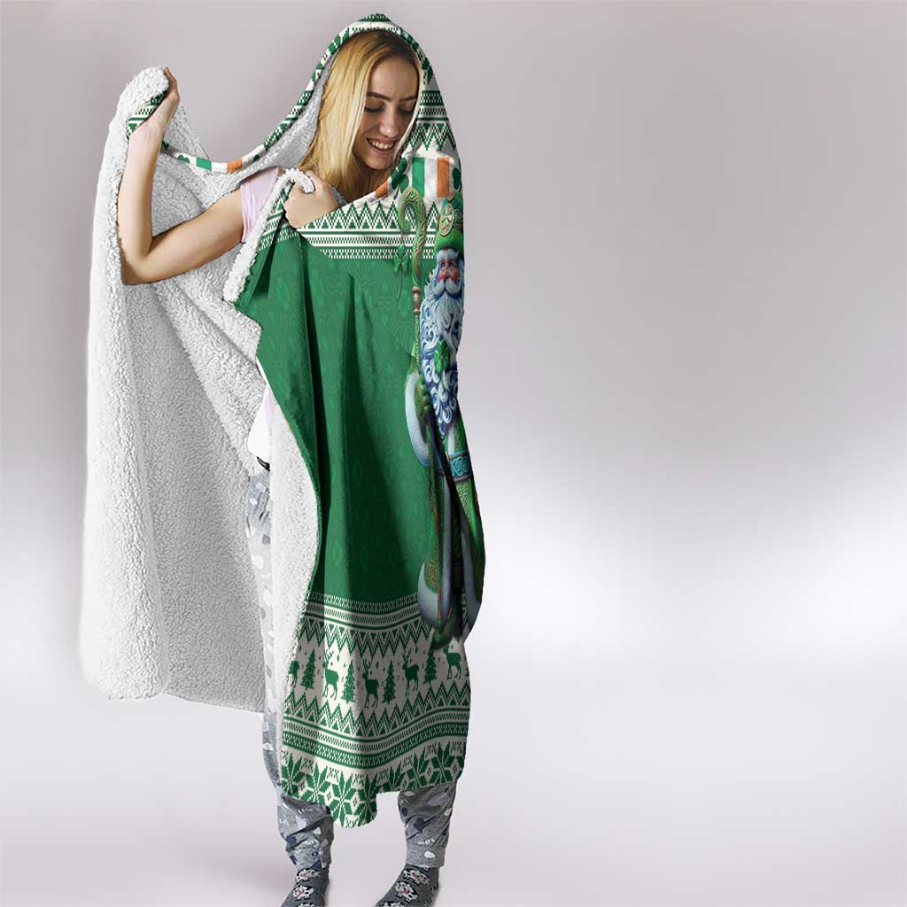 Ireland Christmas Hooded Blanket Irish Santa Claus - Wonder Print Shop