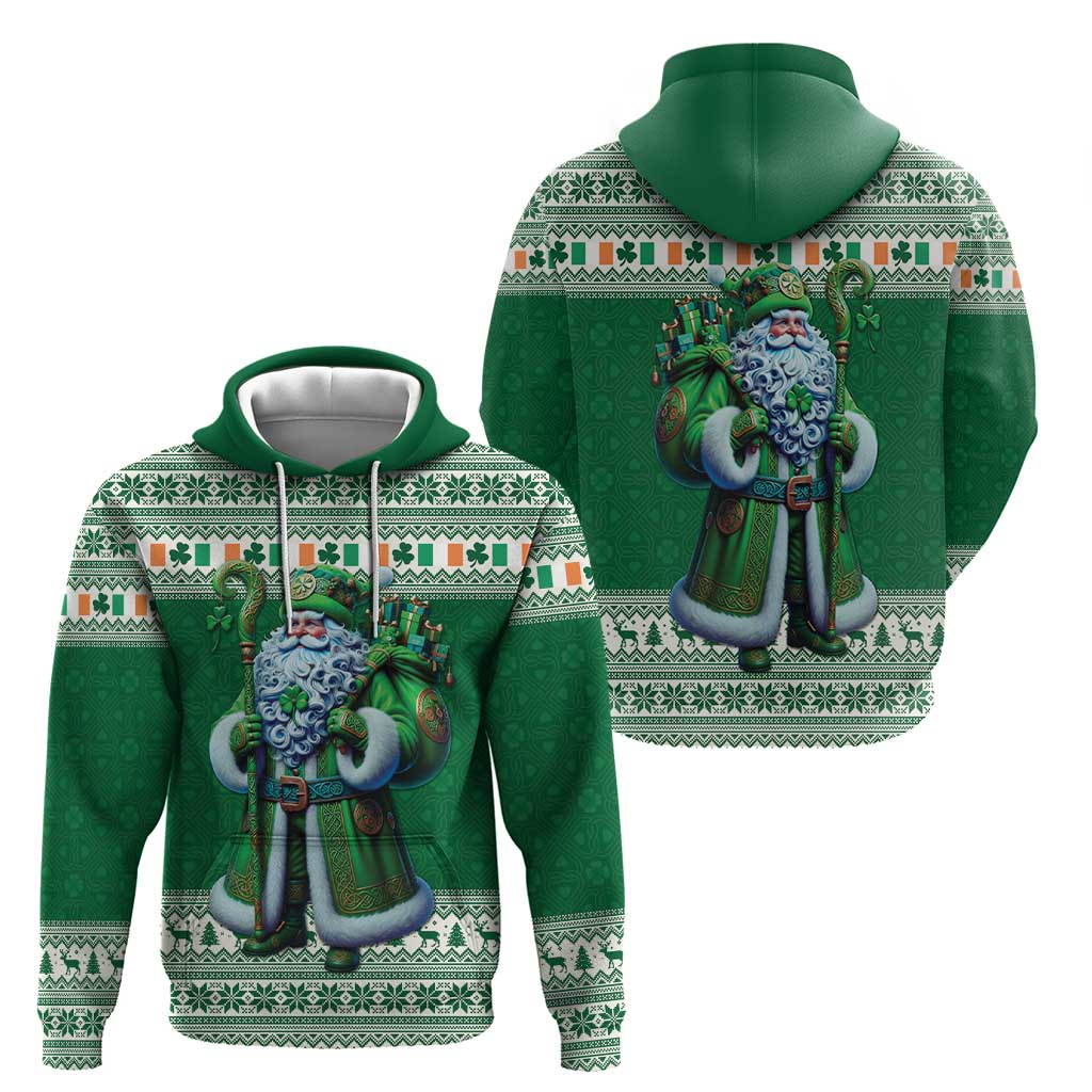 Ireland Christmas Hoodie Irish Santa Claus - Wonder Print Shop