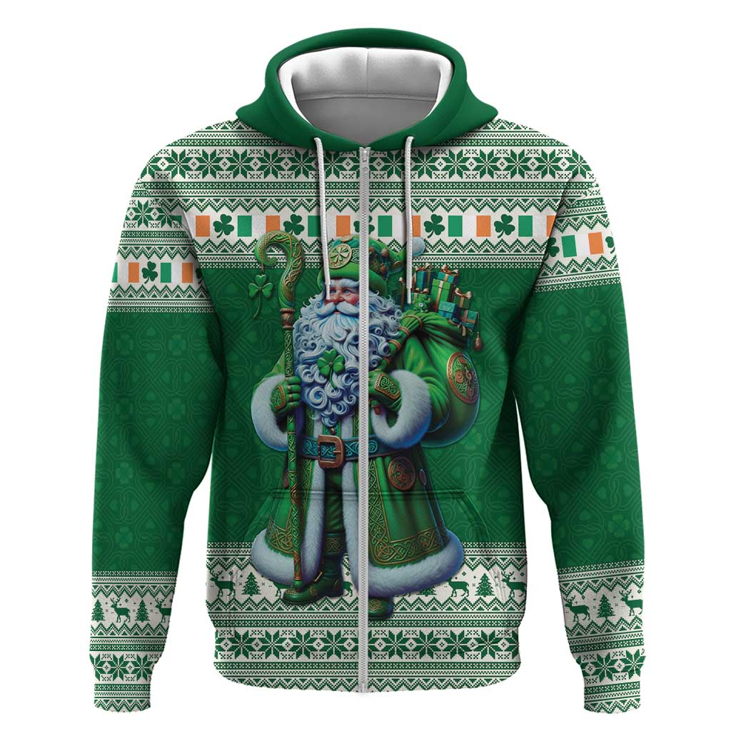 Ireland Christmas Hoodie Irish Santa Claus - Wonder Print Shop