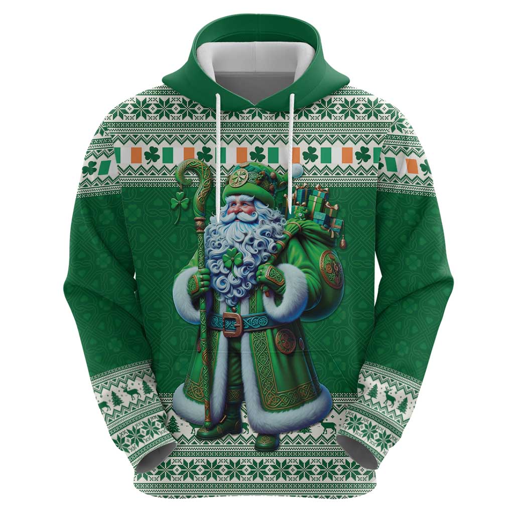 Ireland Christmas Hoodie Irish Santa Claus - Wonder Print Shop