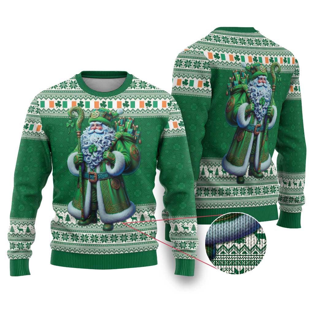 Ireland Christmas Ugly Christmas Sweater Irish Santa Claus - Wonder Print Shop